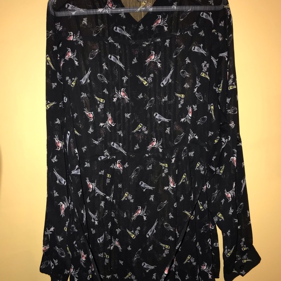 Torrid Bird Patterned Sheer Blouse - Picture 4 of 7